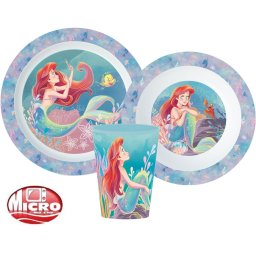 Hercegnők étkészlet, micro műanyag szett 260 ml-es pohárral Nr3
