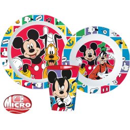 Mickey étkészlet, micro műanyag szett 260 ml-es pohárral Nr2