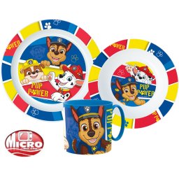 Mancs Őrjárat étkészlet, micro műanyag szett 265 ml-es bögrével Nr3