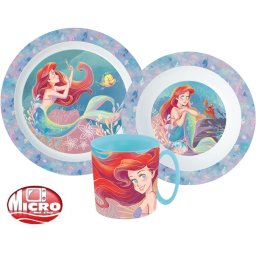 Hercegnők étkészlet, micro műanyag szett 350 ml-es bögrével Nr3