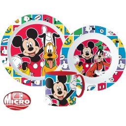 Mickey étkészlet, micro műanyag szett 265 ml-es bögrével Nr2
