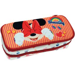 Disney Minnie Wink 2 rekeszes tolltartó 26 cm