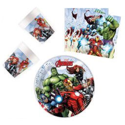 Avengers Infinity Stones, Bosszúállók party szett 36 darabos, 20 cm-es tányérral