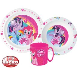 Én kicsi Pónim étkészlet, micro műanyag szett 350 ml-es bögrével Nr1