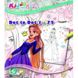 Lovagok és Hercegnők - Pontról pontra színező 1-75-ig - Kiddo foglalkoztató füzet