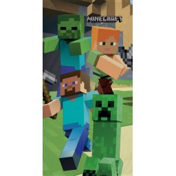 Minecraft fürdőlepedő, strand törölköző Steve and Alex 70x140 cm
