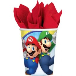 Super Mario papírpohár, party pohár 8 DARABOS, 250 ml Nr1