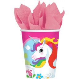 Unikornis papírpohár, party pohár 8 DARABOS, 250 ml Nr1