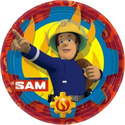 Sam a Tűzoltó papírtányér 8 DARABOS, 23 cm Nr1