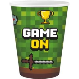 Game On papírpohár, party pohár 6 DARABOS, 200 ml
