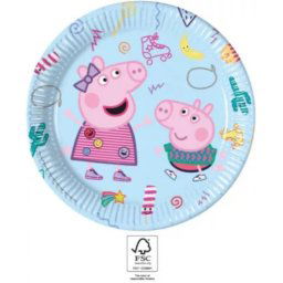 Peppa Pig, Peppa malac Messy Play papírtányér 8 DARABOS, 23 cm FSC