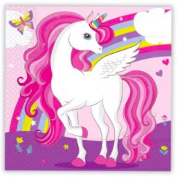 Unicorn Rainbow Colors, Unikornis szalvéta 20 DARABOS, 33x33 cm FSC Nr1