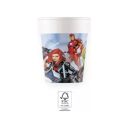 Bosszúállók papírpohár, party pohár 8 DARABOS, 200 ml FSC Nr1