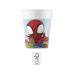 Pókember, Spidey papírpohár, party pohár 8 DARABOS, 200 ml FSC Nr2