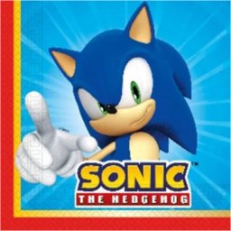 Sonic a sündisznó szalvéta 20 DARABOS, 33x33 cm FSC Nr1