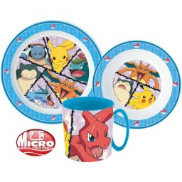 Pokémon étkészlet, micro műanyag szett 350 ml-es bögrével Nr2