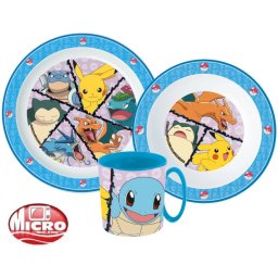 Pokémon étkészlet, micro műanyag szett 265 ml-es bögrével Nr1