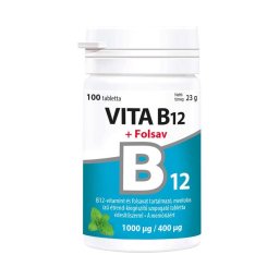 Vitabalans Vita B12 + Folsav szopogató tabletta 100x