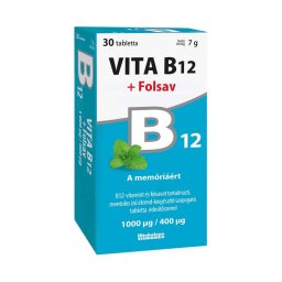 Vitabalans Vita B12 + Folsav szopogató tabletta 30x