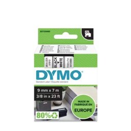 DYMO - Feliratozó készülék szalag 9mmx7m fekete/fehér, S0720680