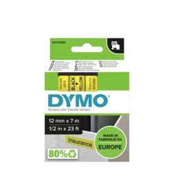 DYMO - Feliratozó készülék szalag 12mmx7m fekete, sárga, S0720580