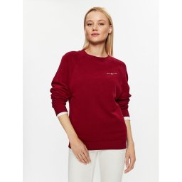 Tommy Hilfiger Pulóver Mini Corp Logo WW0WW37798 Bordó Regular Fit