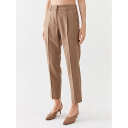 Weekend Max Mara Szövet nadrág Freccia 23513611 Bézs Slim Fit