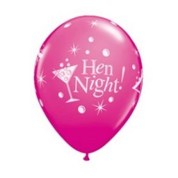 Lánybúcsú Hen Night léggömb, lufi 6 db-os 12 inch (30cm)
