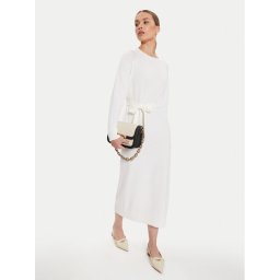 Max Mara Leisure Kötött ruha Scrivia 24263260 Fehér Regular Fit