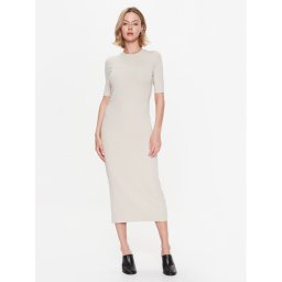 Calvin Klein Hétköznapi ruha Rib K20K205277 Bézs Slim Fit
