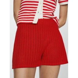 Mango Szövet rövidnadrág Coco 77060372 Piros Regular Fit