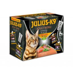 Julius K-9 Adult Menu Special Pack szárnyas-halas válogatás szószban macskáknak - lazac-tonhal & csirke-pulyka 12 x 100 g