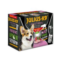 Julius K-9 Adult Menu Special Pack válogatás szószban kutyáknak - borjú & nyúl 12 x 100 g