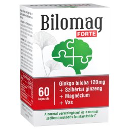 Bilomag forte 120mg gingko biloba kivonatot tartalmazó étrend-kiegészítő kapszula, 60 db