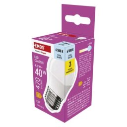 LED izzó Classic Mini Globe / E27 / 4,2 W (40 W) / 470 lm / Hideg fehér