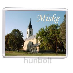Miske, Szent Mihály-templom hűtőmágnes (műanyag keretes)