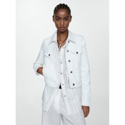 Mango Farmer kabát Vicky 77050257 Fehér Regular Fit