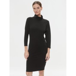 Tommy Hilfiger Kötött ruha WW0WW40290 Fekete Regular Fit