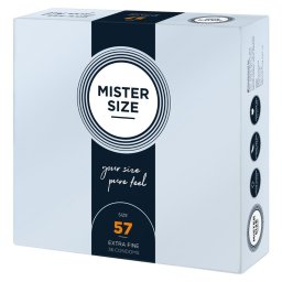 Mister Size - 57 - 36 db egyedi méretű, extra vékony óvszer (57 mm)