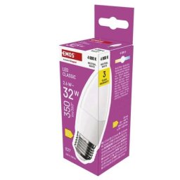 Emos LED izzó Classic gyertya / E27 / 2,6 W (25 W) / 350 lm / természetes fehér ZQ4D13 1525733463