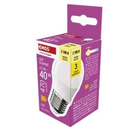 Emos LED izzó Classic Mini Globe / E27 / 4,2 W (40 W) / 470 lm / Meleg fehér ZQ6E21 1525733291