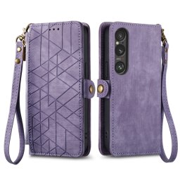 GEOM Wallet tok Sony Xperia 10 VI lila telefonhoz