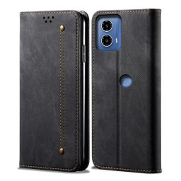 DENIM pénztárcahuzat Motorola Edge 50 Fusion fekete
