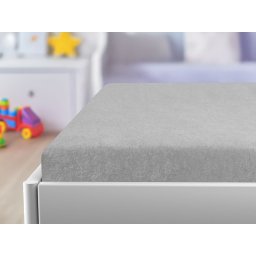 Gyerek frottír lepedő 60x120 cm világosszürke