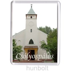 Csólyospálos-Római Katolikus Plébánia hűtőmágnes (műanyag keretes)