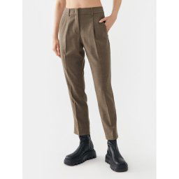 Weekend Max Mara Szövet nadrág Freccia 2351361133 Barna Slim Fit