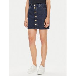 Tommy Hilfiger Farmer szoknya WW0WW42220 Sötétkék Regular Fit