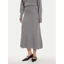 Max Mara Leisure Midi szoknya Agile 2426306028 Szürke Regular Fit