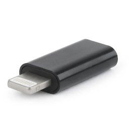 Átalakító Lightning - USB Type-C M/F adapter fekete GEMBIRD PN: A-USB-CF8PM-01