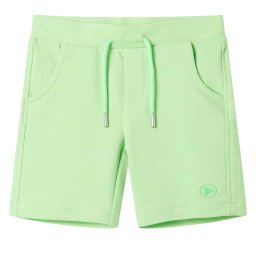 vidaXL Fluo zöld gyerekrövidnadrág 128